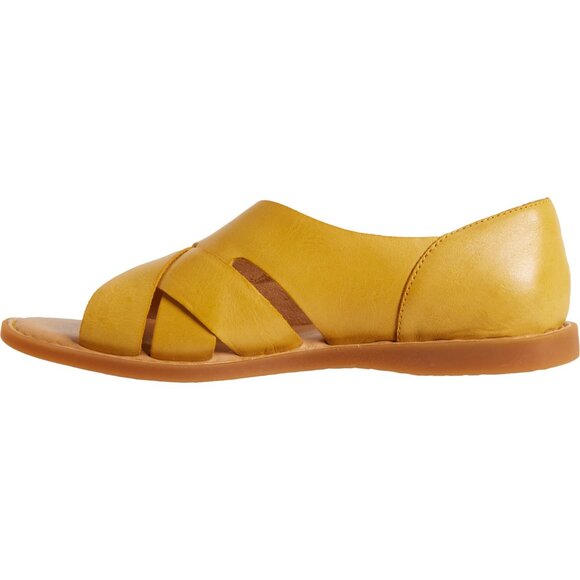 NEW Born Ithica Open-Toe Sandals - Leather For Women in Yellow 7252s7 - Picture 4 of 6